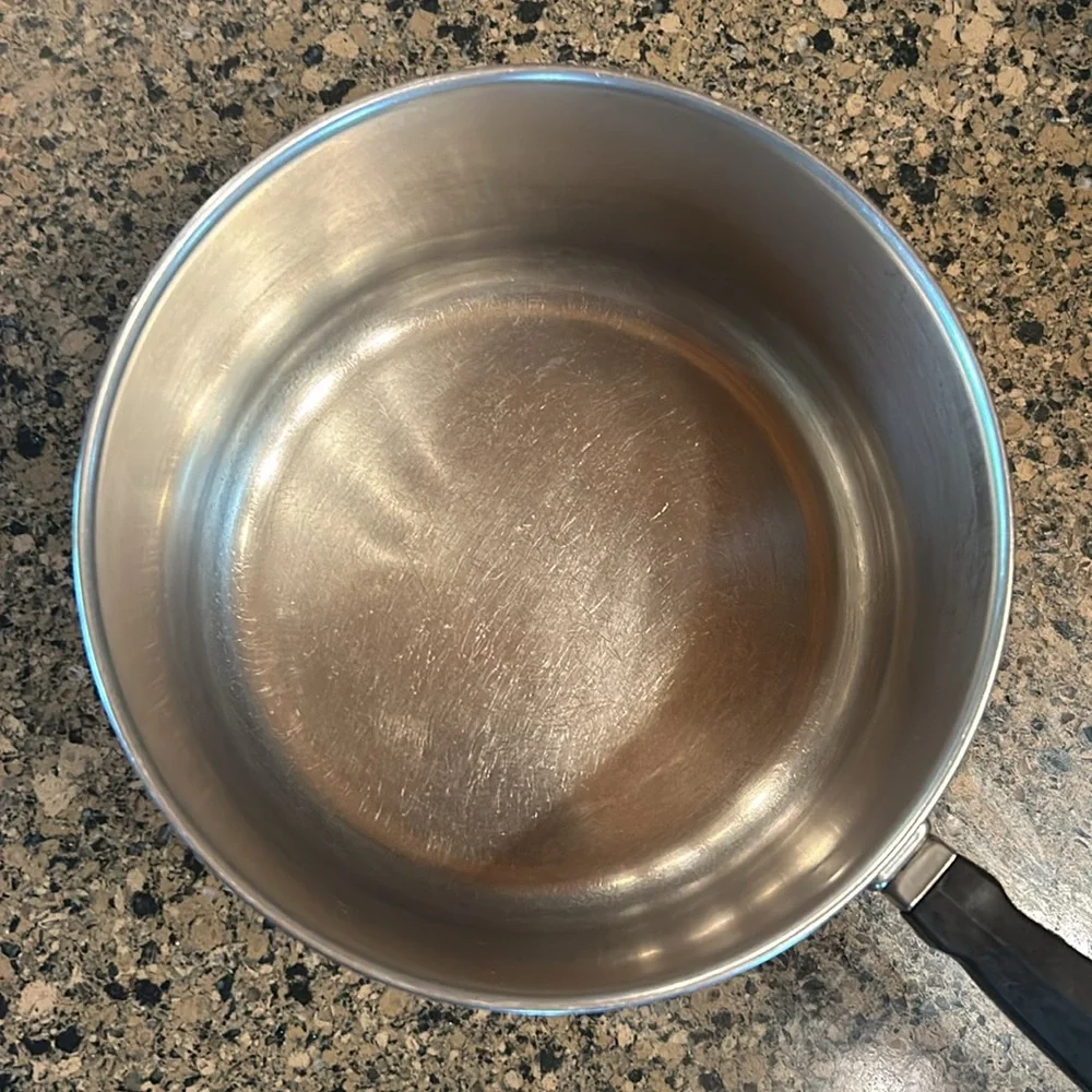 Vintage Farberware 3 Quart Aluminum Clad Stainless Steel Pot with Lid